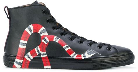 gucci snake shoes high tops|Gucci snake shoes men.